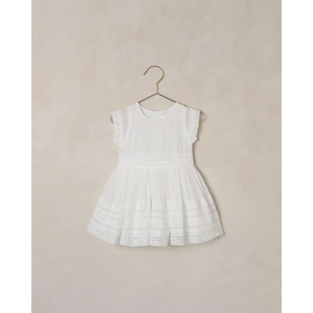 Noralee Dahlia Dress Baby 6 Months White Lace Trim Tulle Skirt